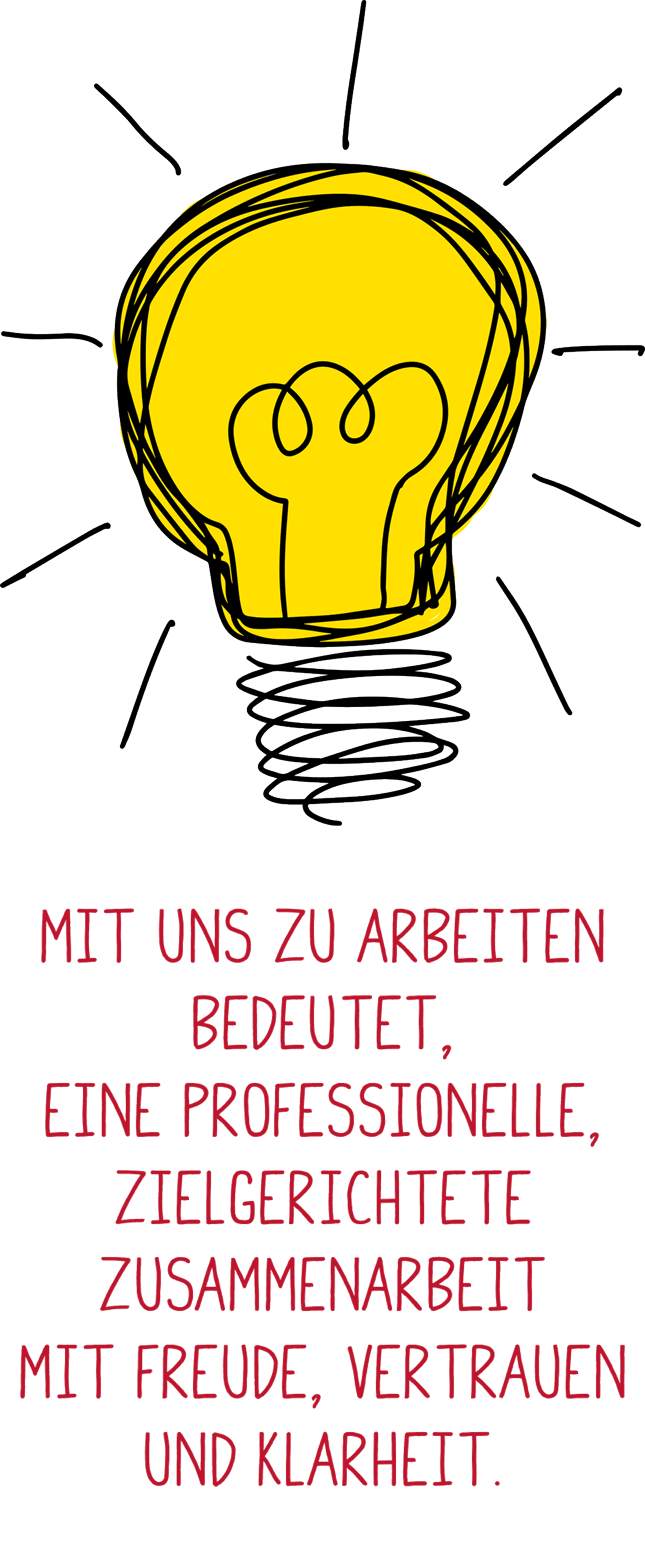Wir haben mit Freude, Vertrauen und Klarheit.